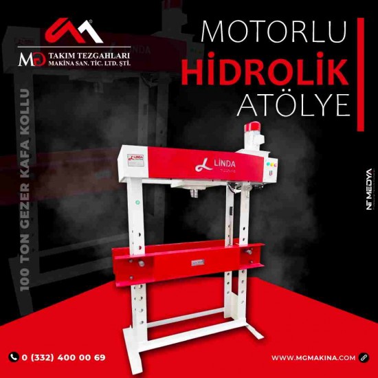 100 Ton Gezer Kafa Kollu Motorlu Hidrolik Atölye