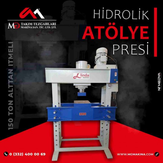 150 Ton Hidrolik Alttan İtmeli Atölye Presi - Hydraulic Workshop Pushing Press Bottom