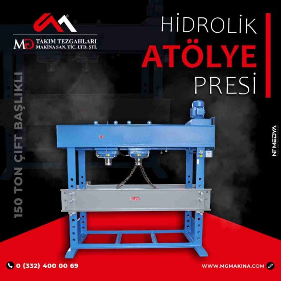 150 Ton Cift Başlıklı Hidrolik Atölye Presi - Hydraulic Workshop Press