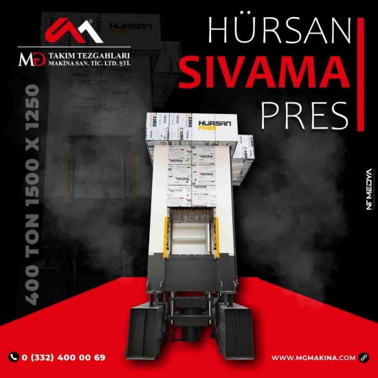 400 Ton Hürsan Sıvama Pres Tabla 1500 x 1250 - Hydraulic Spinning Press