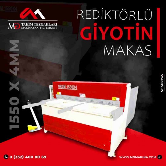 LRGM 1550 x 4mm Rediktörlü Giyotin Makas - Guillotine Machines