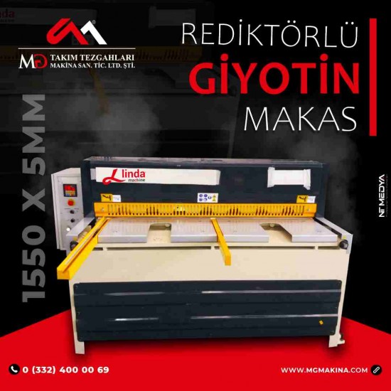 LRGM 1550 x 5mm Rediktörlü Giyotin Makas - Guillotine Machines