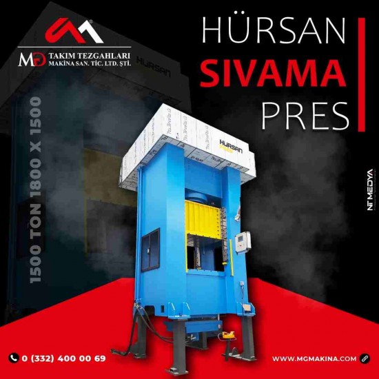 1500 Ton Hürsan Sıvama Pres Tabla 1800 x 1500 - Hydraulic Spinning Press