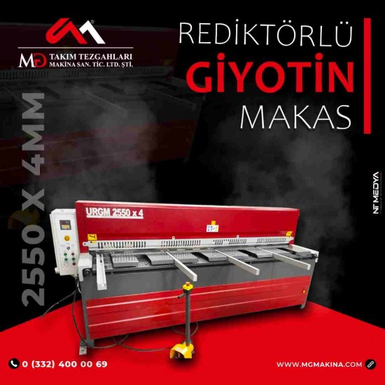 LRGM 2550 x 4mm  Rediktörlü Giyotin Makas LİNDA MACHİNE - Guillotine Machines
