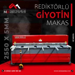 2550 x 5mm Rediktörlü Giyotin Makas - Guillotine Machines( SIFIR )