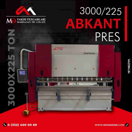 3000 x 225 Ton Abkant Pres 