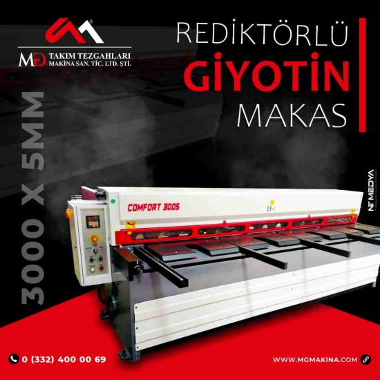 3000 x 5mm Rediktörlü Giyotin Makas - Guillotine Machines( SIFIR )