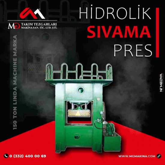 150 Ton Hidrolik  Sıvama Press Linda Machine Marka - Hydraulıc Workshop Press