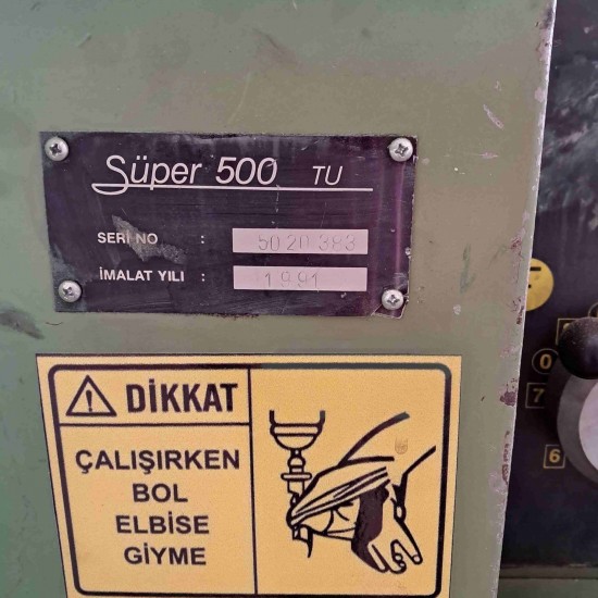 Süper 500 TU 2mt 550 Çap Süpermetal 1991 Model Torna Fener : 65  Araba üstü Çevirme Çapı : 290