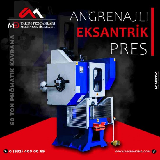 60 Ton Pnömatik Kavrama Angrenajlı Eksantrik Pres - Eccentric Press