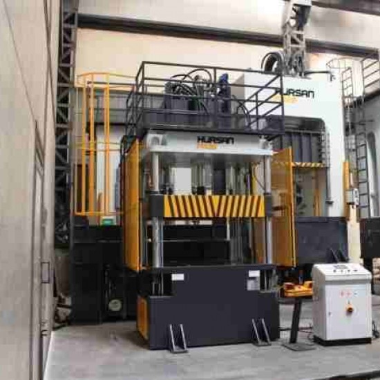 HÜRSAN 200 Ton Kapasiteli 4 Kolonlu Hidrolik Çift Etkili (Sıvama) Presi - Hydraulic Spinning Press