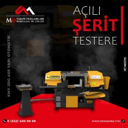 KMY 2DG 450 Yarı Otomatik Açılı Şerit Testere