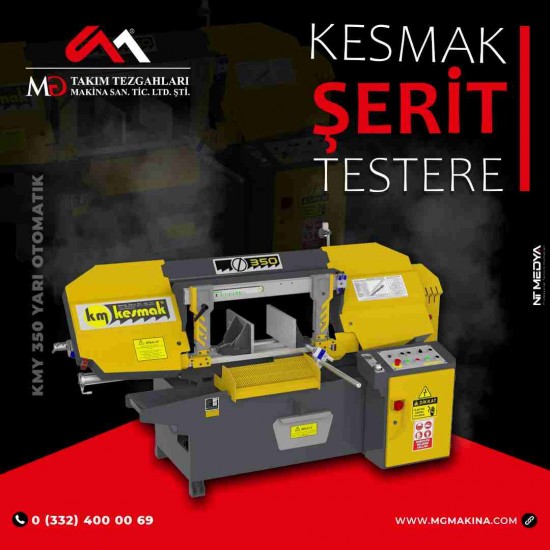 KMY 350 Yarı Otomatik Kesmak Şerit Testere