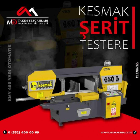 KMY 450 Yarı Otomatik Kesmak Şerit Testere