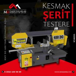 KMY DG 450 Yarı Otomatik Açılı Kesmak Şerit Testere