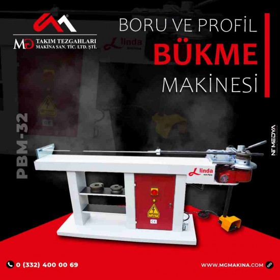 PBM-32 Boru ve Profil Bükme Makinesi - Profile and Pipe Bending