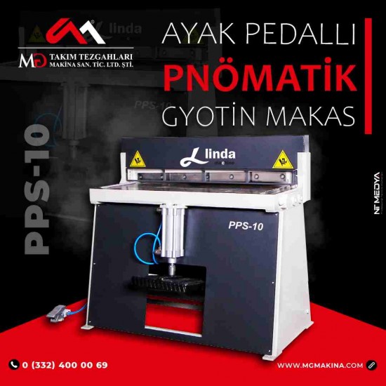 PPS-10 Ayak Pedallı Pnömatik Giyotin Makas