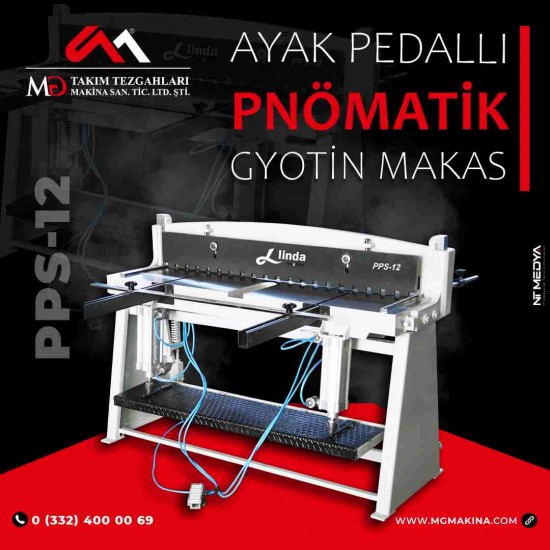 PPS-12 Ayak Pedallı Pnömatik Giyotin Makas