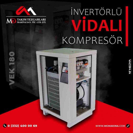 VEK 180 İnvertörlü Vidalı Kompresör
