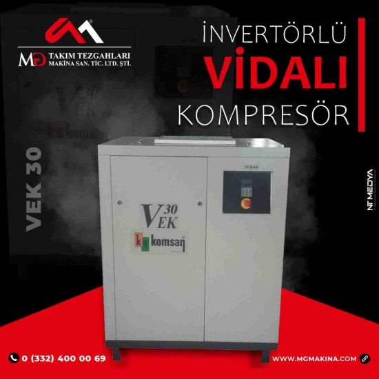 VEK 30 İnvertörlü Vidalı Kompresör