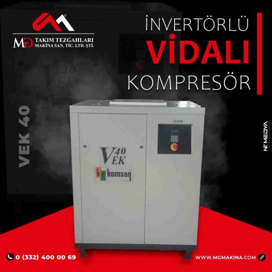 VEK 40 İnvertörlü Vidalı Kompresör