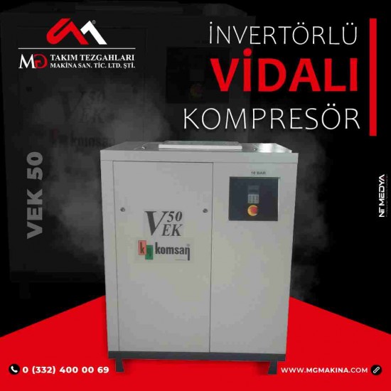 VEK 50 İnvertörlü Vidalı Kompresör