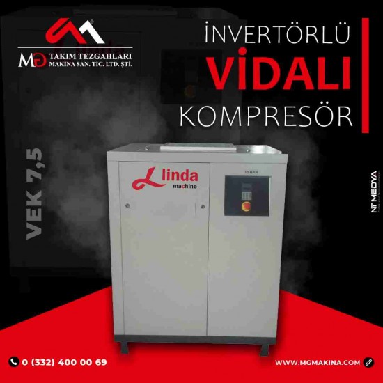 VEK 7,5 İnvertörlü Vidalı Kompresör
