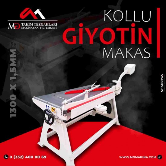 LKM 1300 x 1,5mm Kollu Giyotin Makas - Guillotine Shearr Machine