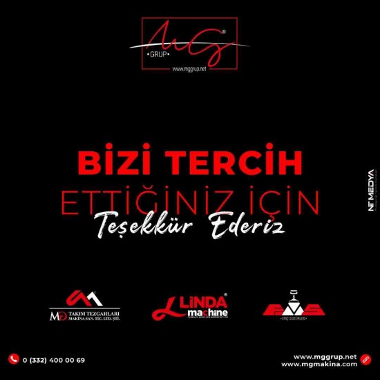 LRGM 3050 x 4mm Linda Machine NC Kontrollü Rediktörlü Giyotin Makas
