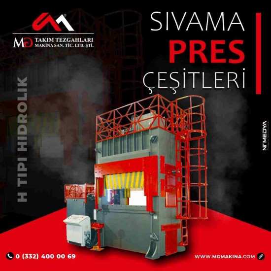H Tipi Hidrolik Sıvama Pres Çeşitleri- H Type Hydraulic Spinning Press Types