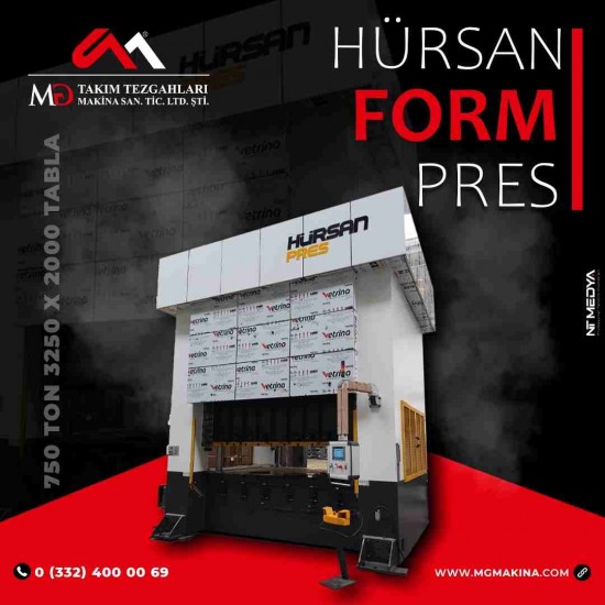 750 Ton Hürsan Form Presi Model 2020 Tabla 3250 x 2000 - Hydraulic Spinning Press
